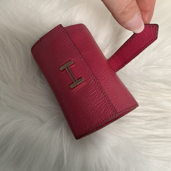 Authentic Hermes Bearn pink soft leather 4-ring key pouch key case key holder - Picture 9 of 17